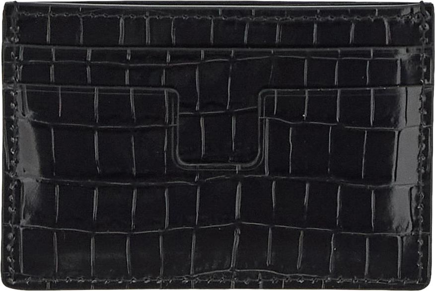 Tom Ford Leather Cardholder Zwart