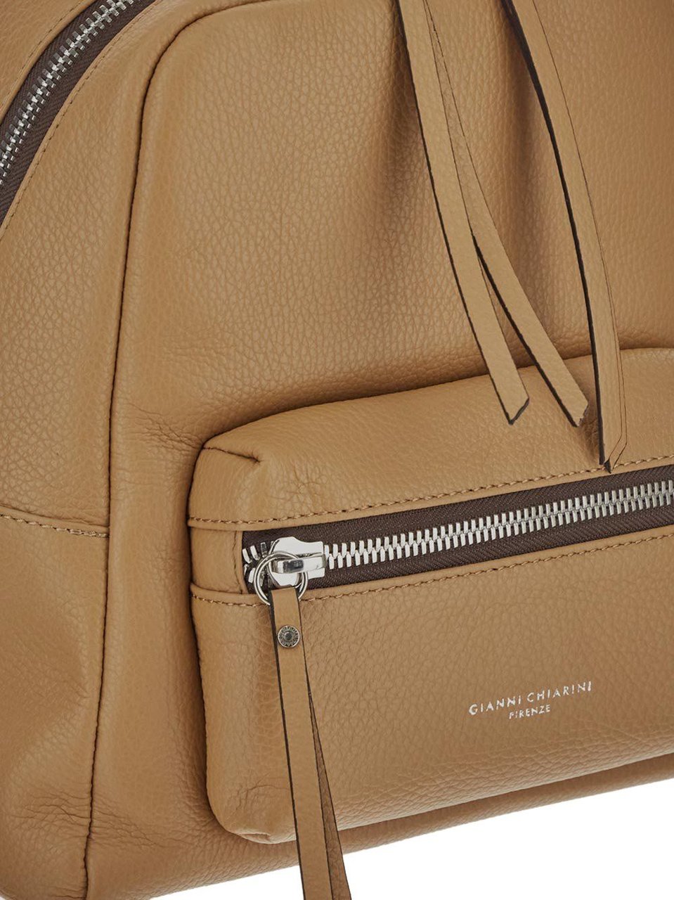 Gianni Chiarini Leather Backpack Beige