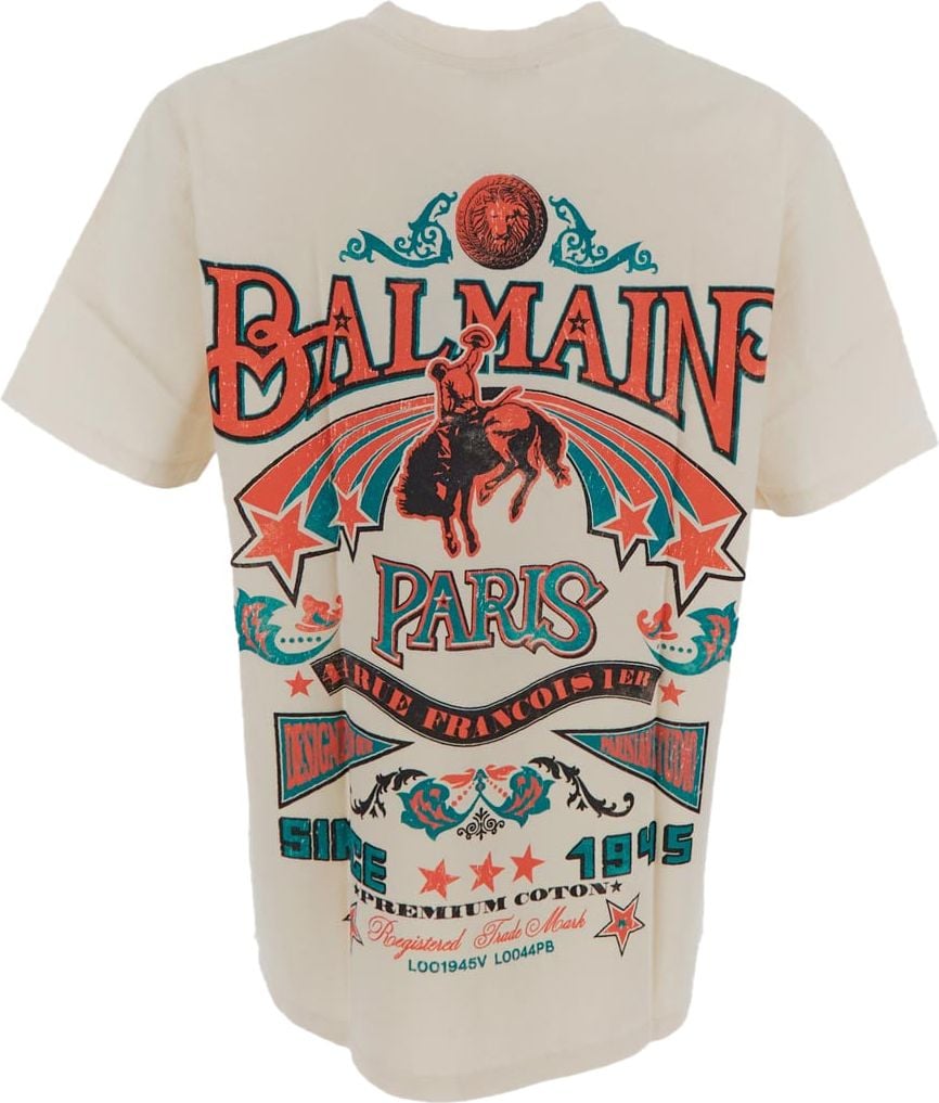 Balmain Cotton T-shirt Beige