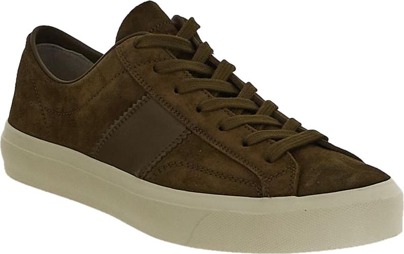 Tom Ford Leather Sneakers Groen