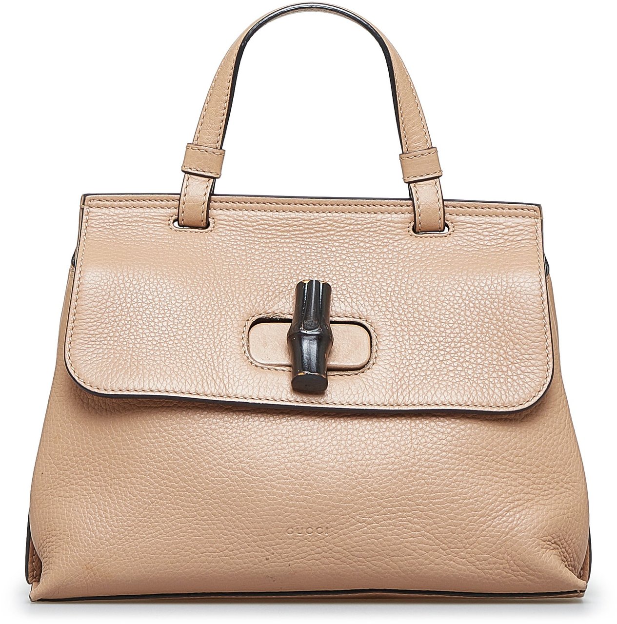 Gucci Small Leather Bamboo Daily Satchel Bruin