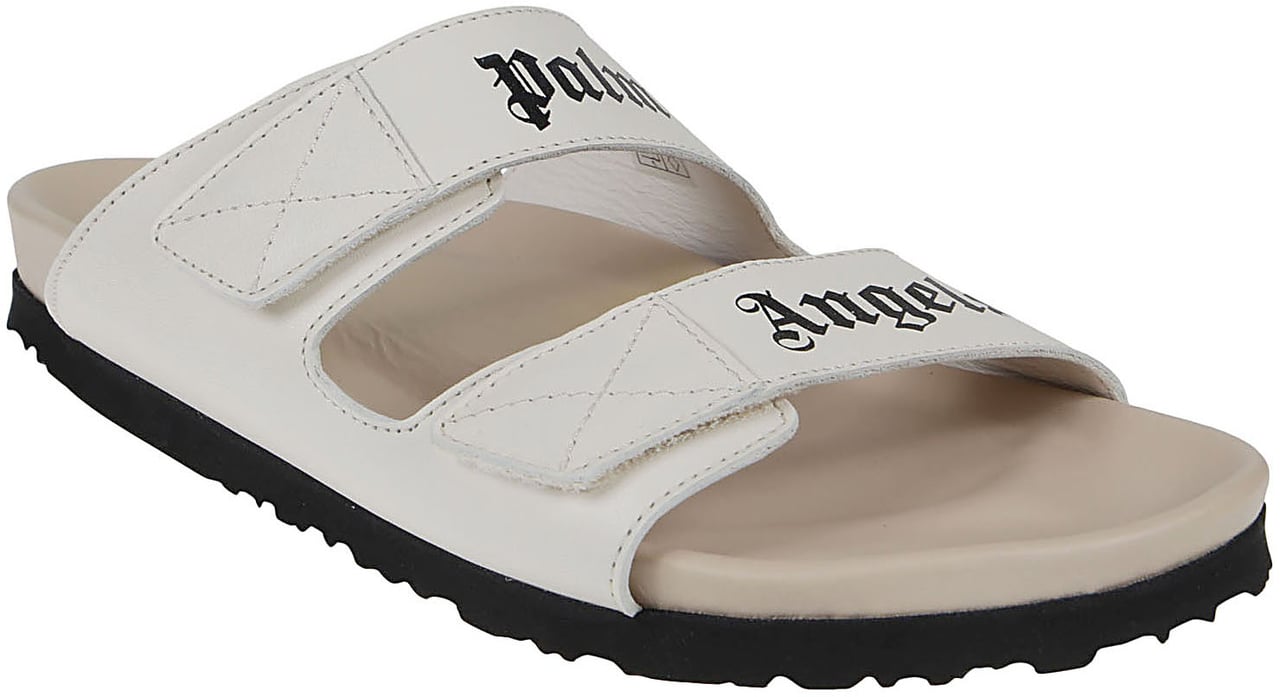 Palm Angels Logo Sandals White Wit