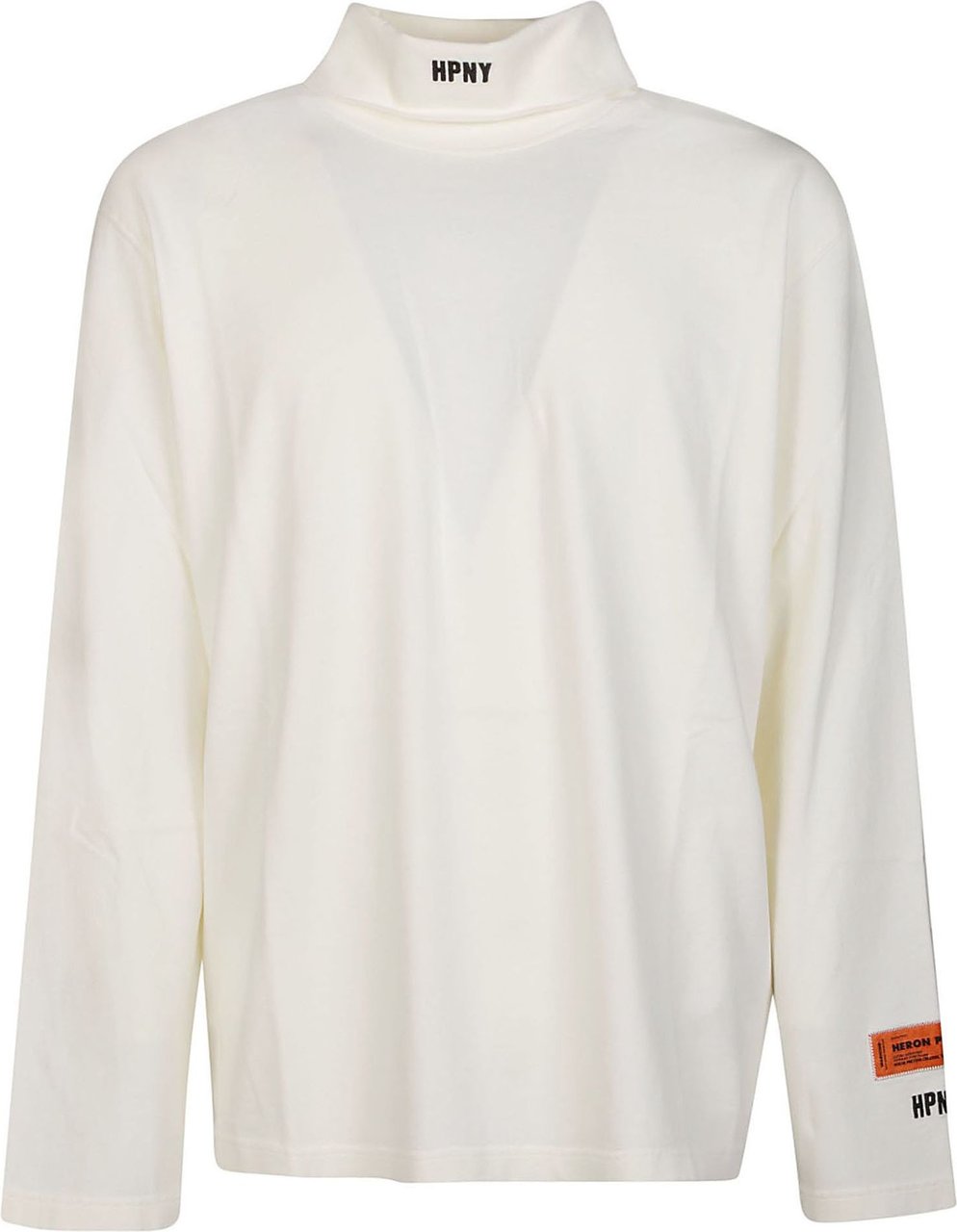 Heron Preston Hpny Embroidery Roll Neck Long Sleeve T-shirt White Wit