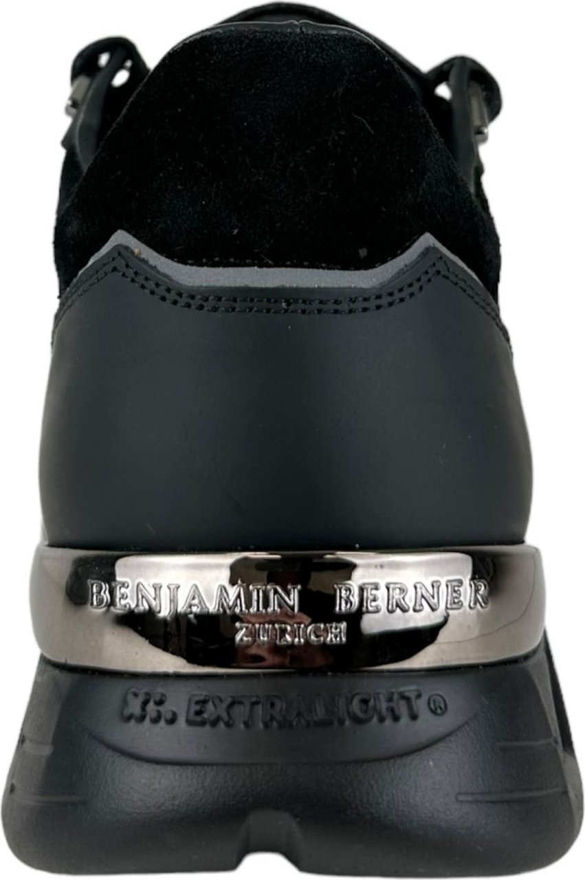 Benjamin Berner Benjamin Berner Heren Sneaker Zwart BNJ0191 ALLIGATOR BLACK Zwart