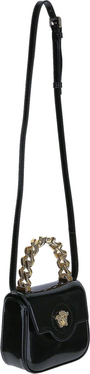 Versace La Medusa Patent Mini Bag Zwart