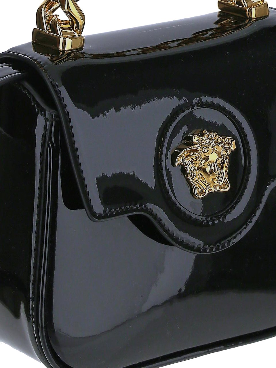 Versace La Medusa Patent Mini Bag Zwart