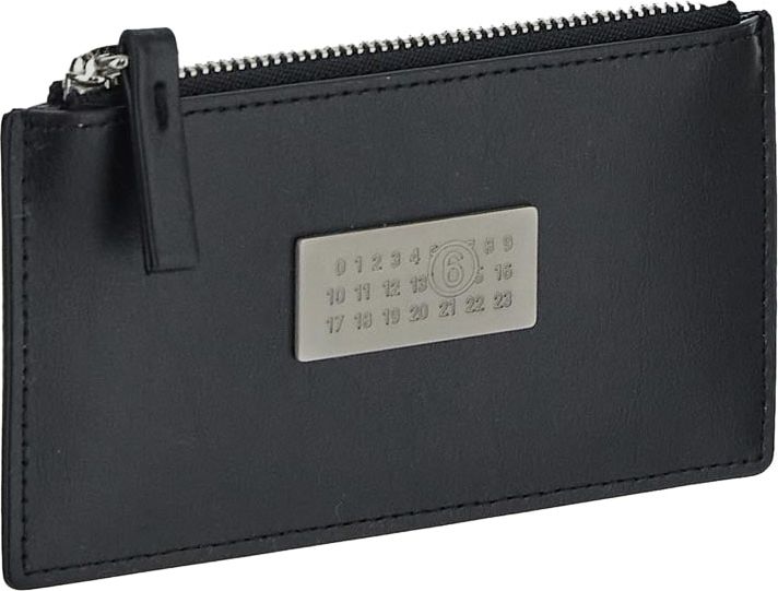 MM6 Maison Margiela Leather Cardholder Zwart