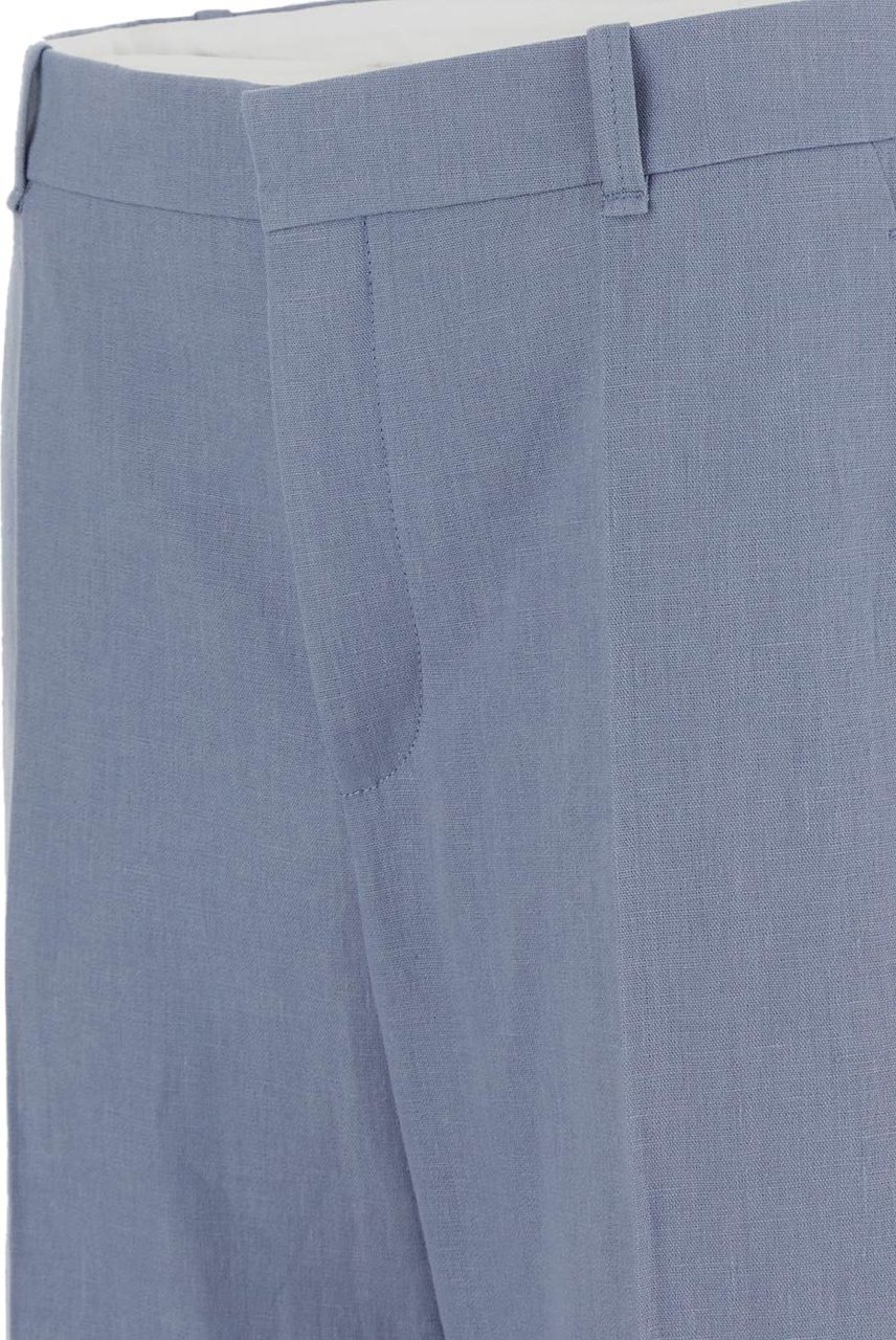 Chloé Linen Trousers Blauw