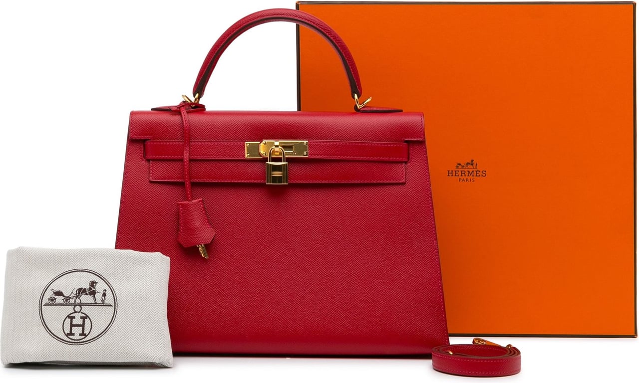 Hermès 2015 Epsom Kelly Selliere 32 Rood