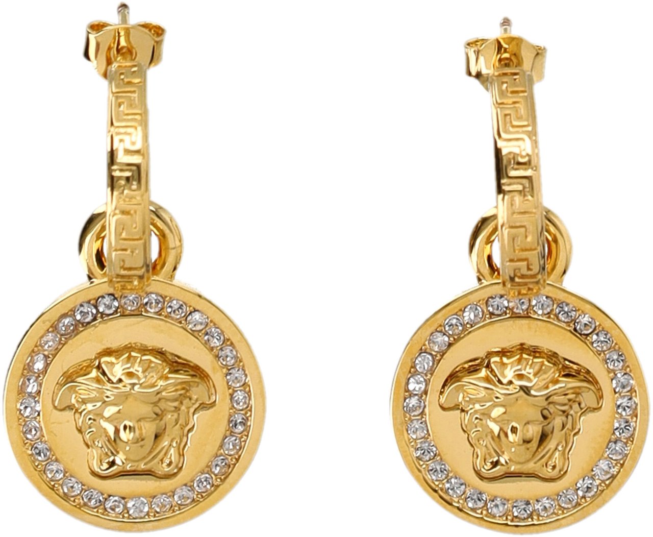 Versace EARRING COIN STRASS Goud