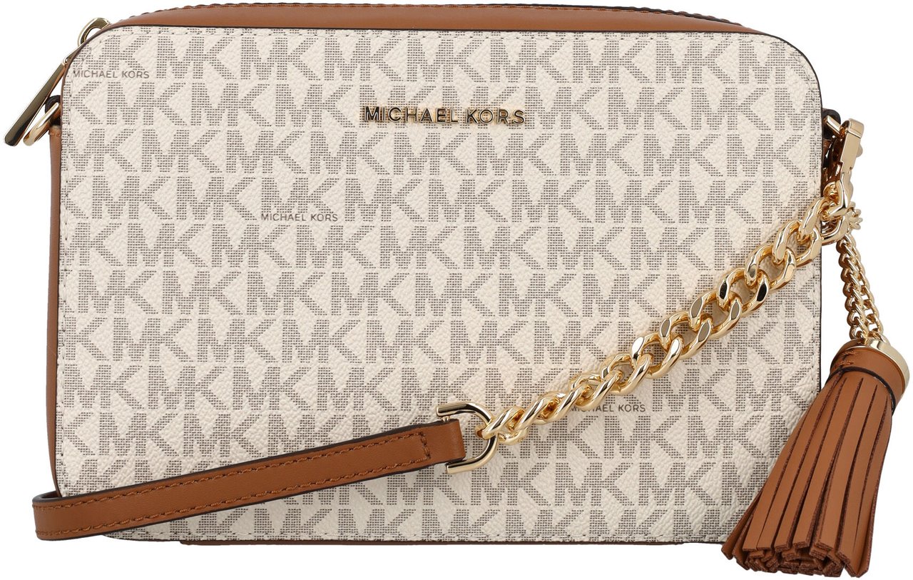 Michael Kors Jet Set Md Camera Bag Vanilla Wit