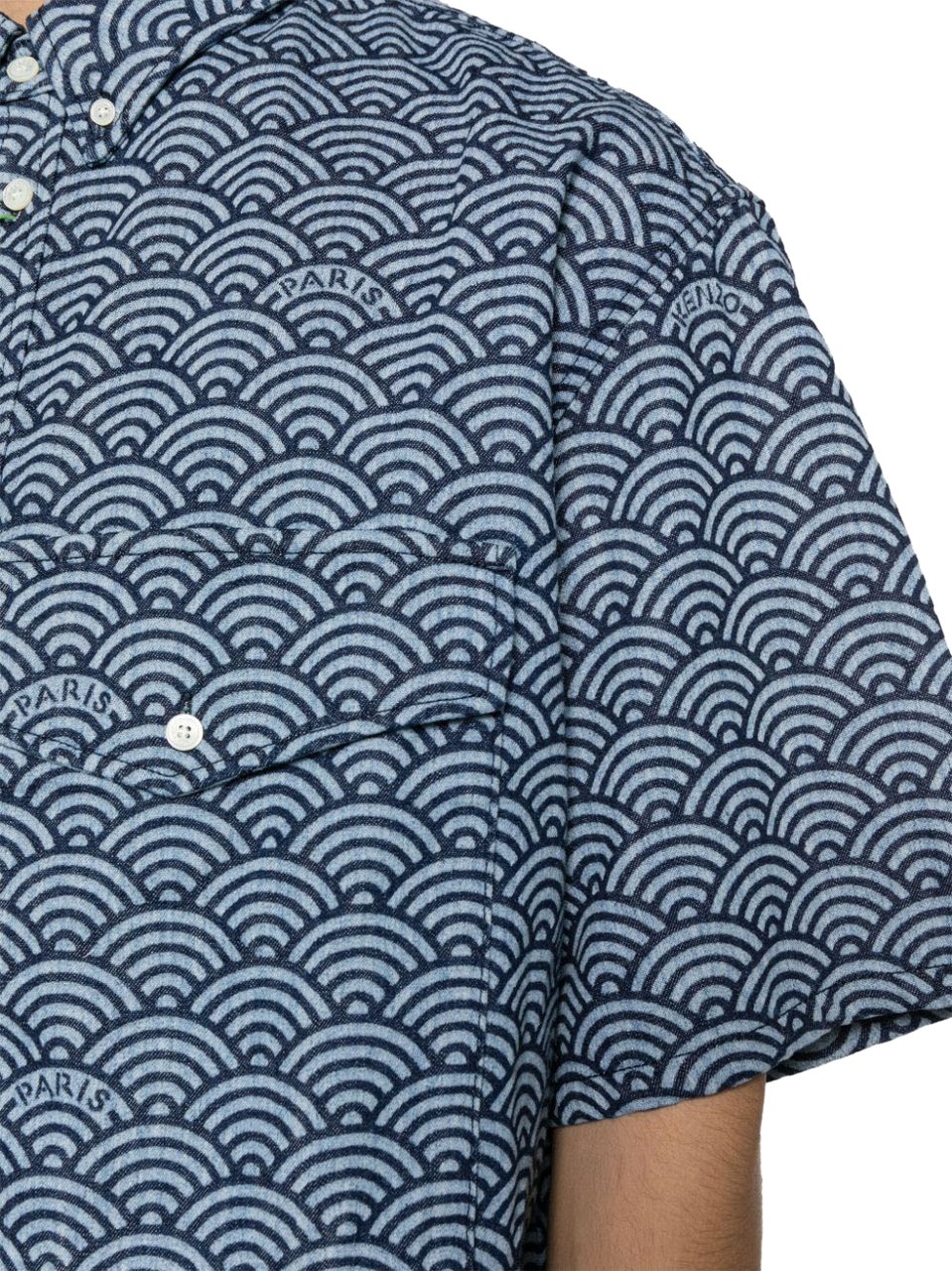 Kenzo Shirts Blue Denim Blauw