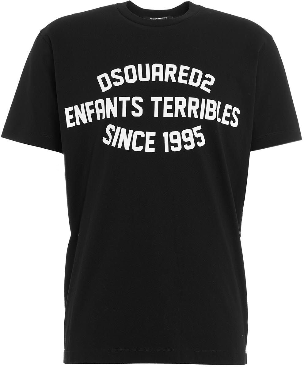 Dsquared2 Cool Fit Enfant Terribles Black T-shirt Black Zwart