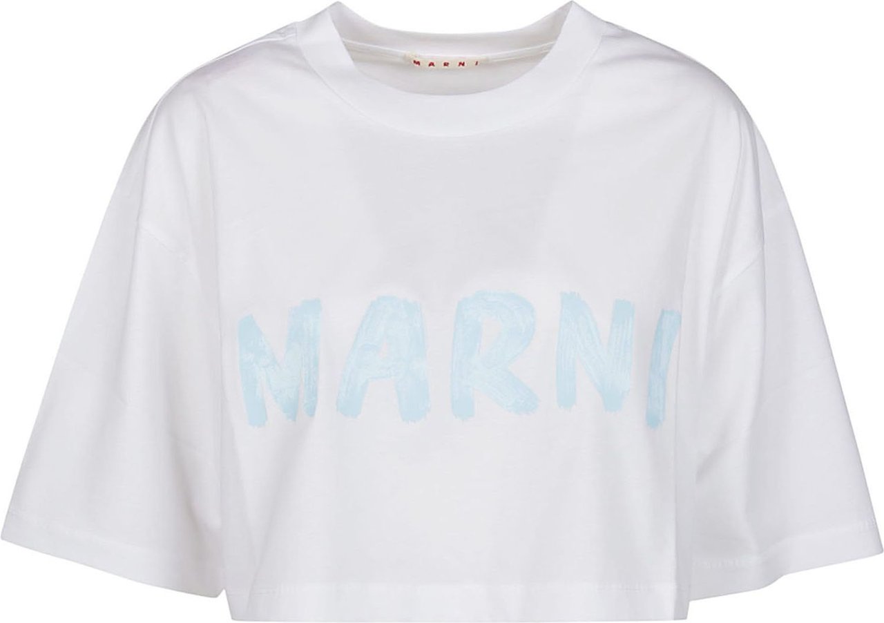 Marni Cropped T-shirt White Wit