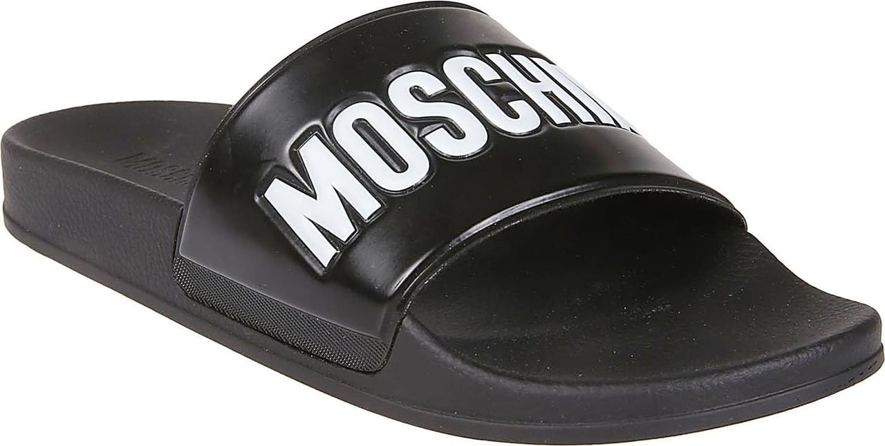 Moschino Pool25 Slides Black Zwart