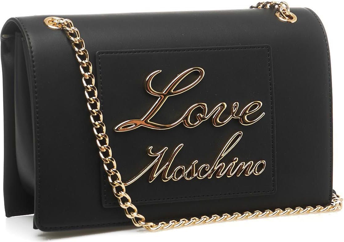 Love Moschino Crossbody bag with logo Zwart