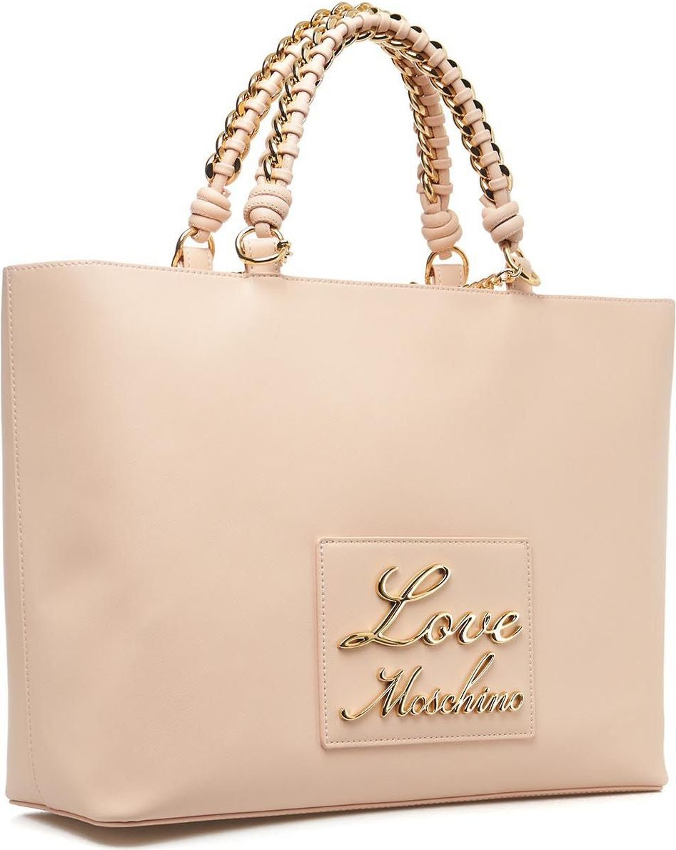 Love Moschino Shopper with logopatch Roze