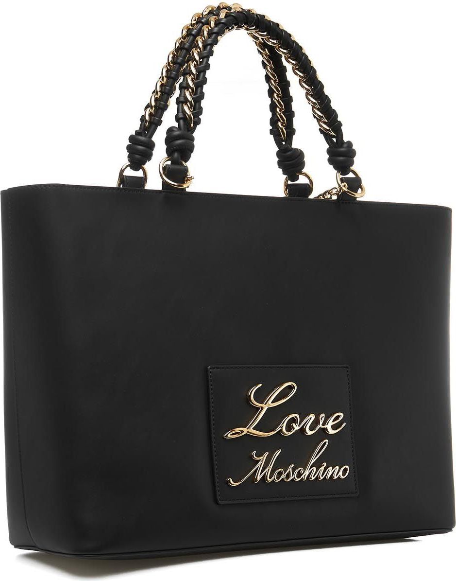 Love Moschino Shopper with logopatch Zwart