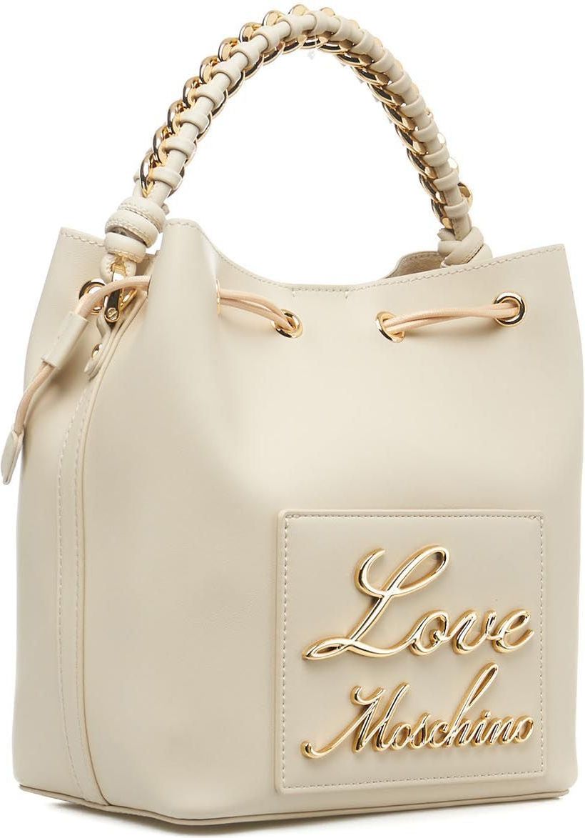 Love Moschino Bucket bag with logo Wit