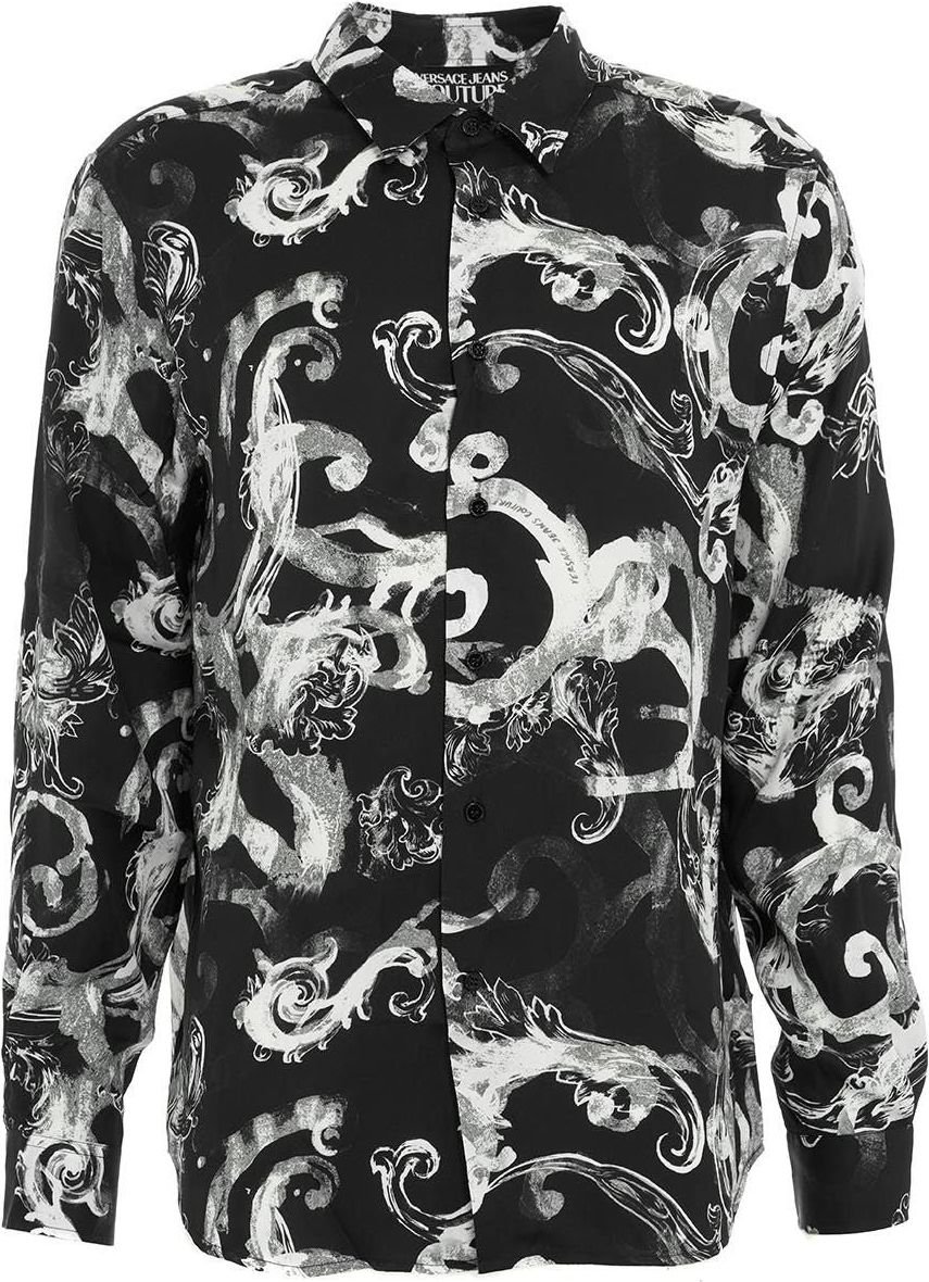 Versace Baroque printed shirt Zwart