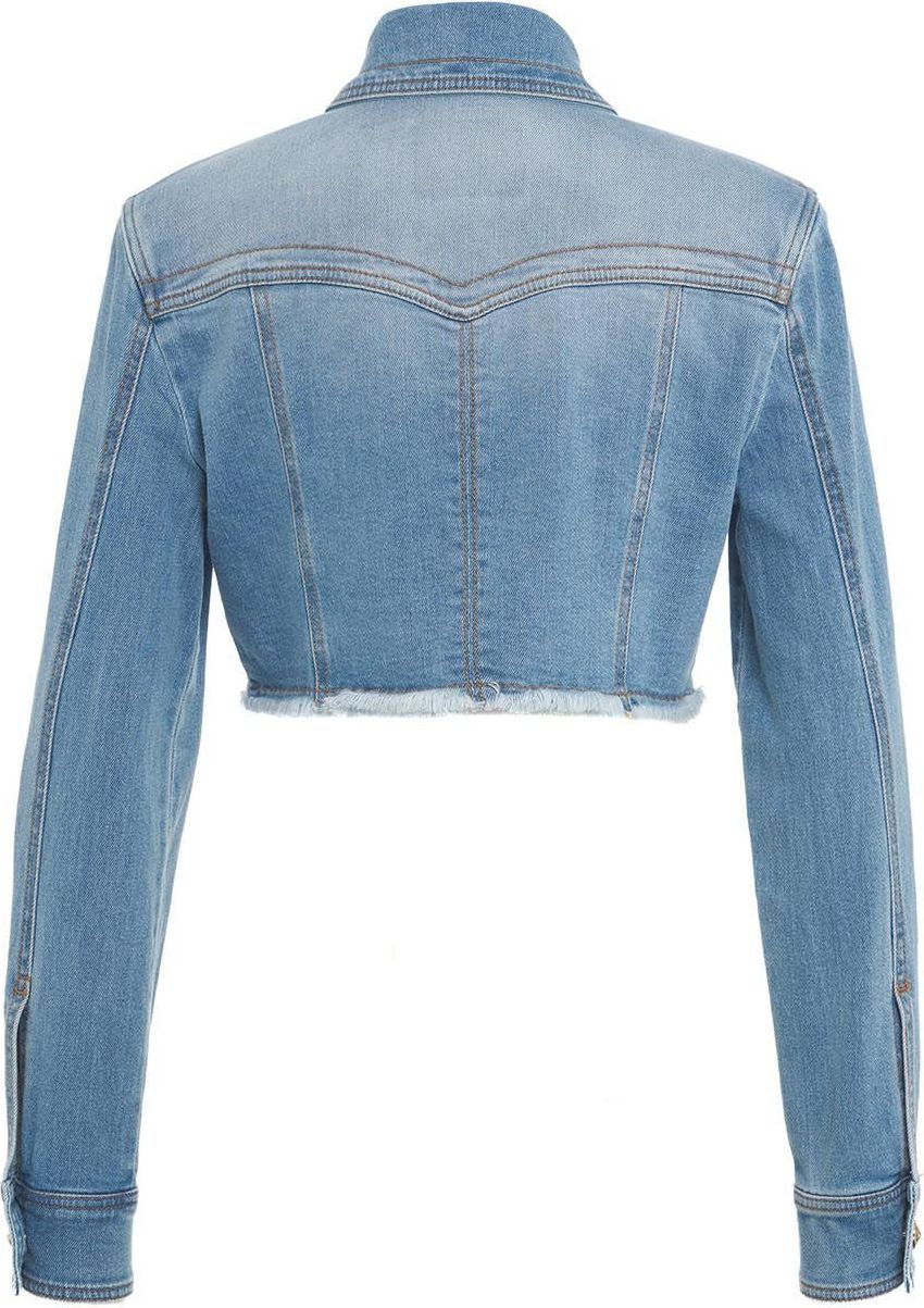 Versace Cropped denim jacket Blauw