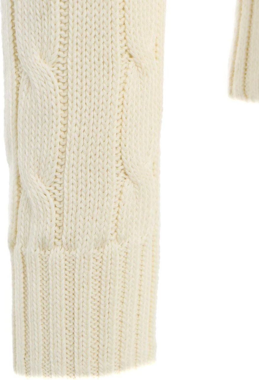 Ralph Lauren Knitted sweater with embroidered logo Beige