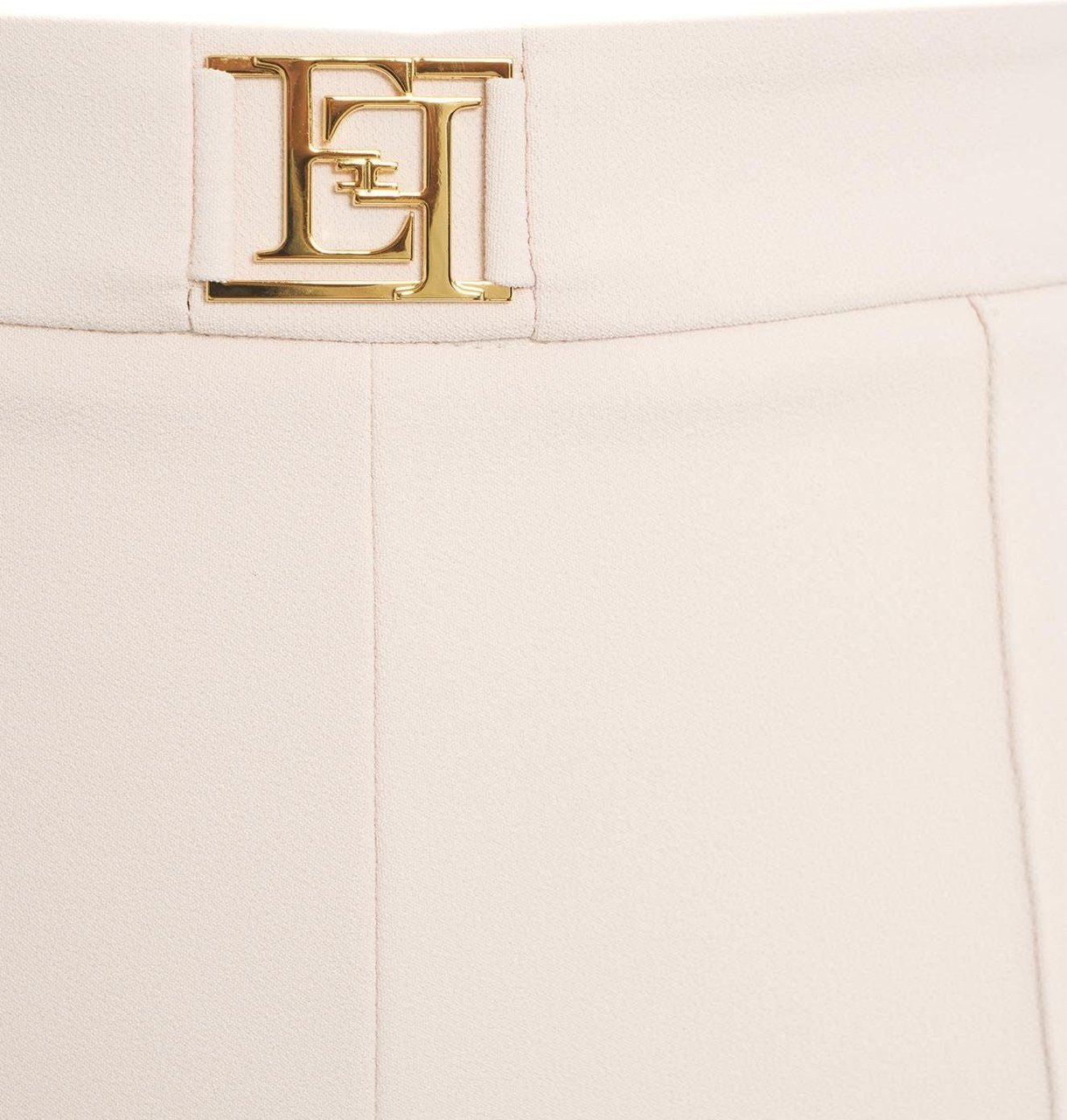 Elisabetta Franchi Shorts with logo detail Beige