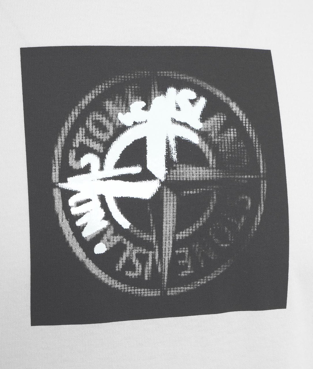 Stone Island T-shirt with logo print Wit