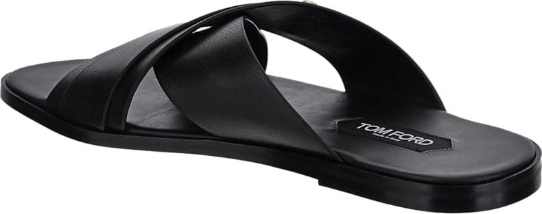 Tom Ford Leather Sandal Zwart
