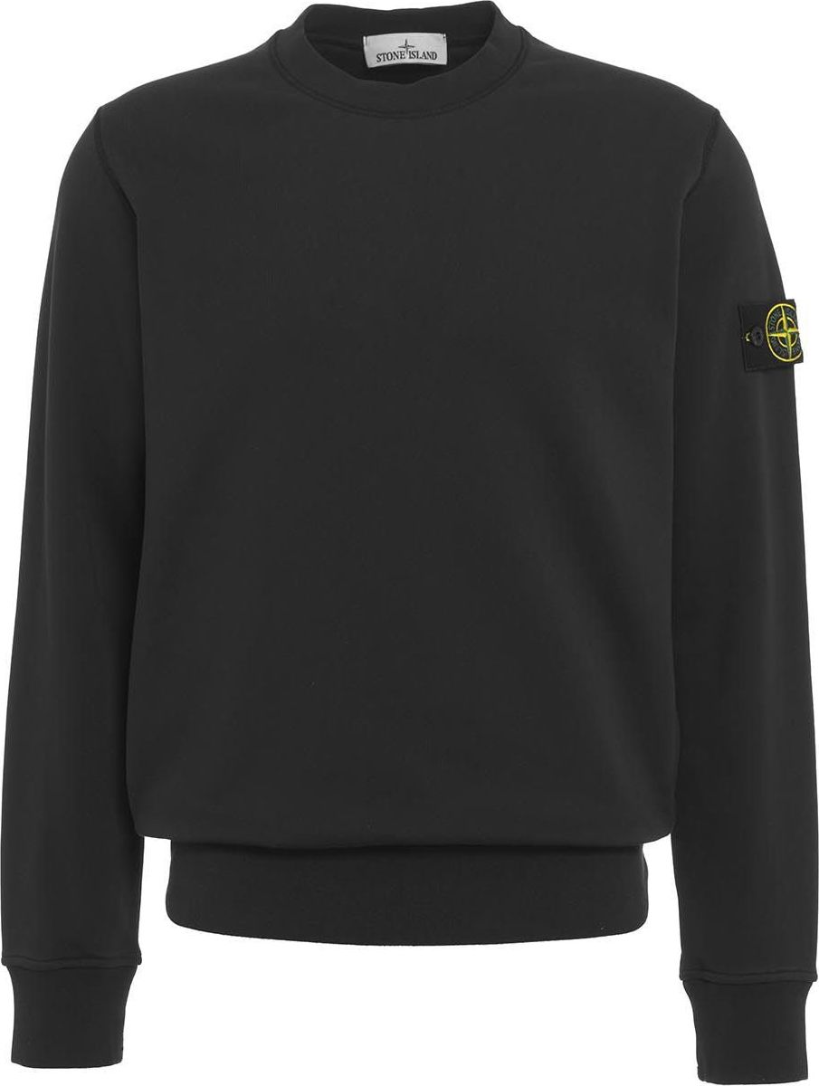 Stone Island Sweatshirt with removable logo Zwart