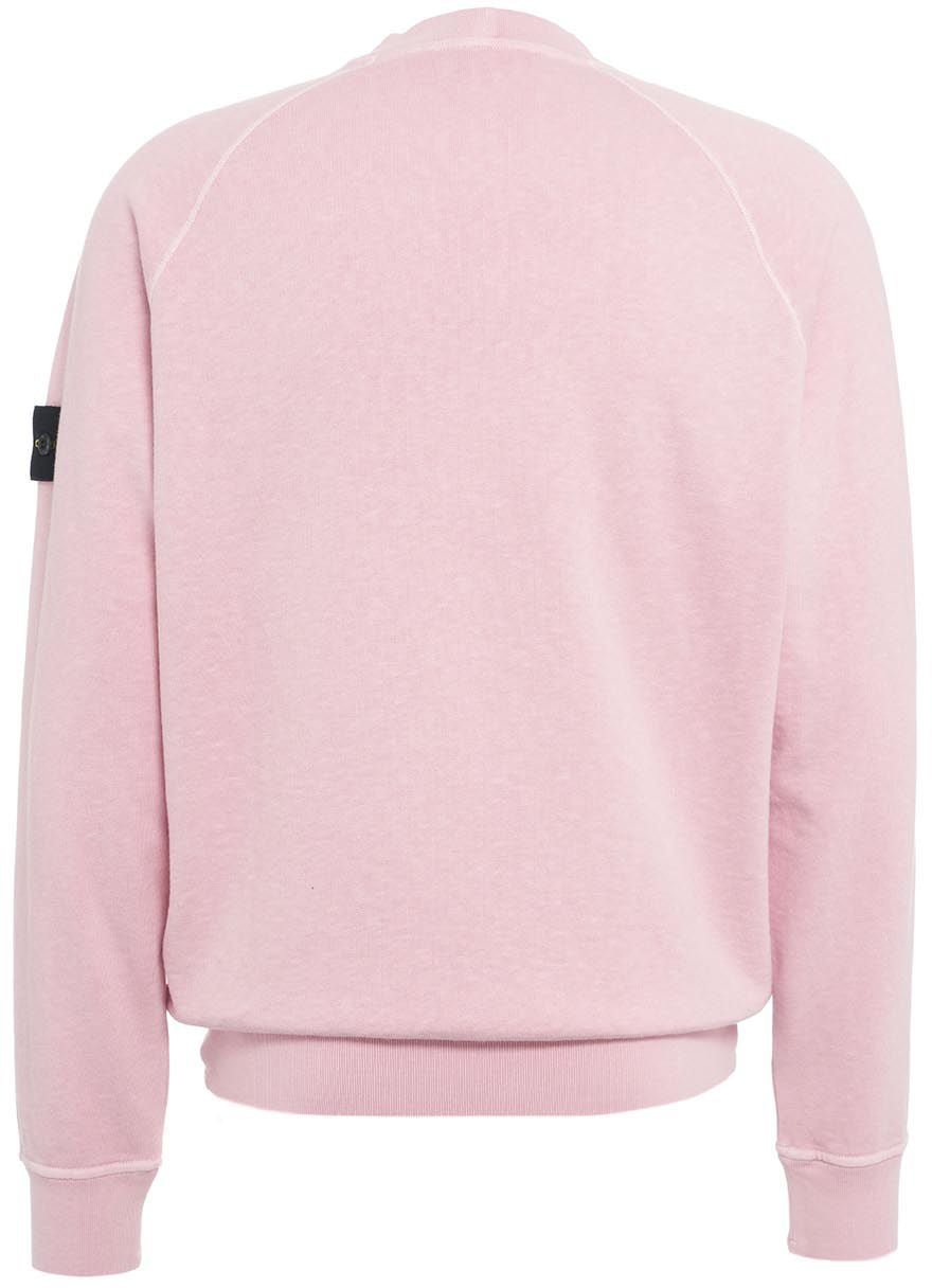 Stone Island Sweatshirt with detachable logo patch Roze
