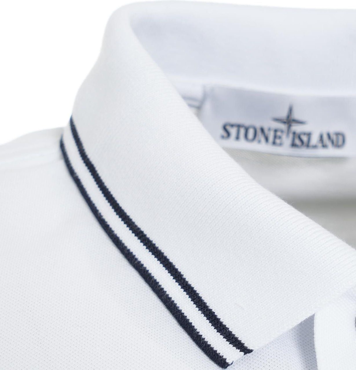 Stone Island Polo shirt with embroidered logo Wit