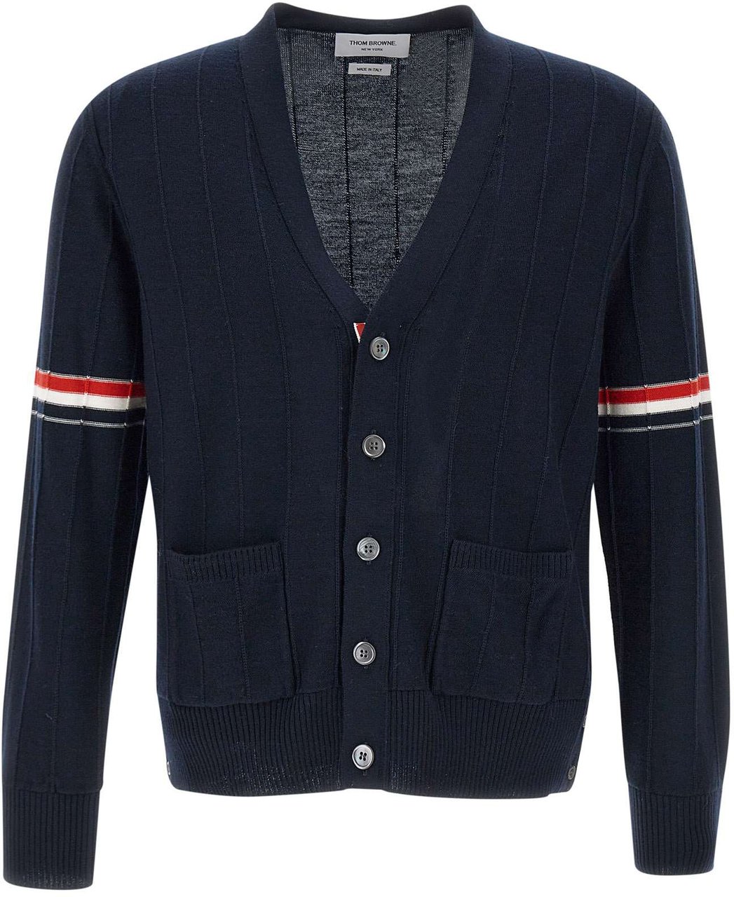 Thom Browne Thom Browne Midnight blue wool cardigan Blauw
