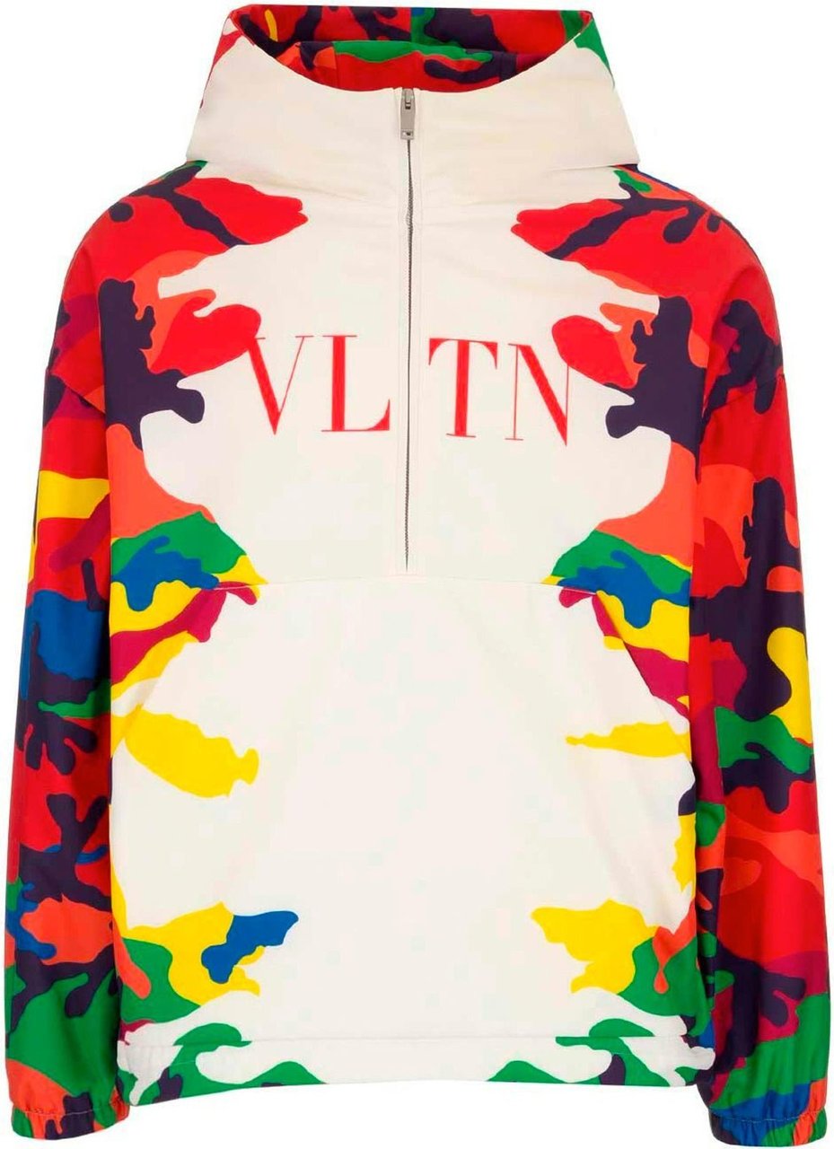 Valentino Valentino Logo Anorak Jacket Wit