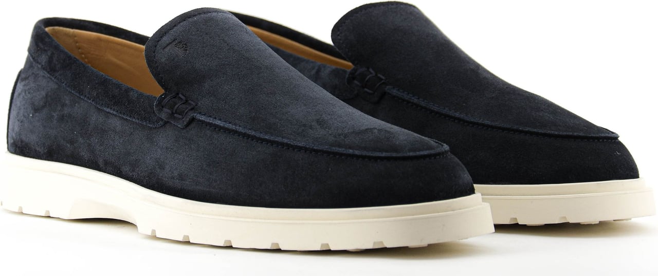 Tod's Loafer Blue Suede Blauw
