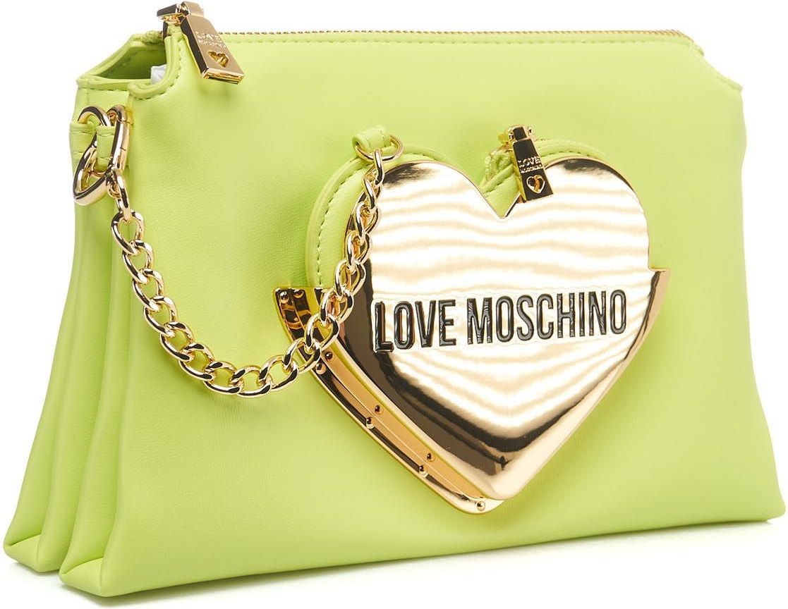 Love Moschino Shoulder bag with logo applique Geel