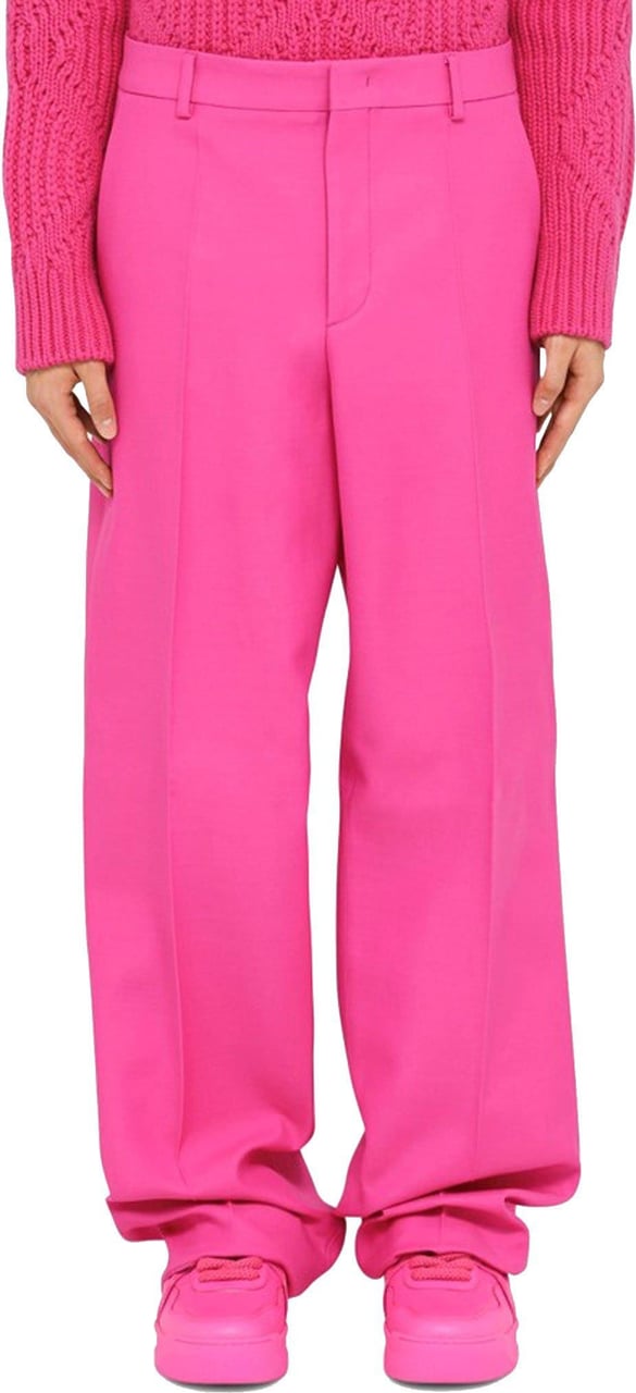 Valentino Valentino Wool And Silk Pants Roze