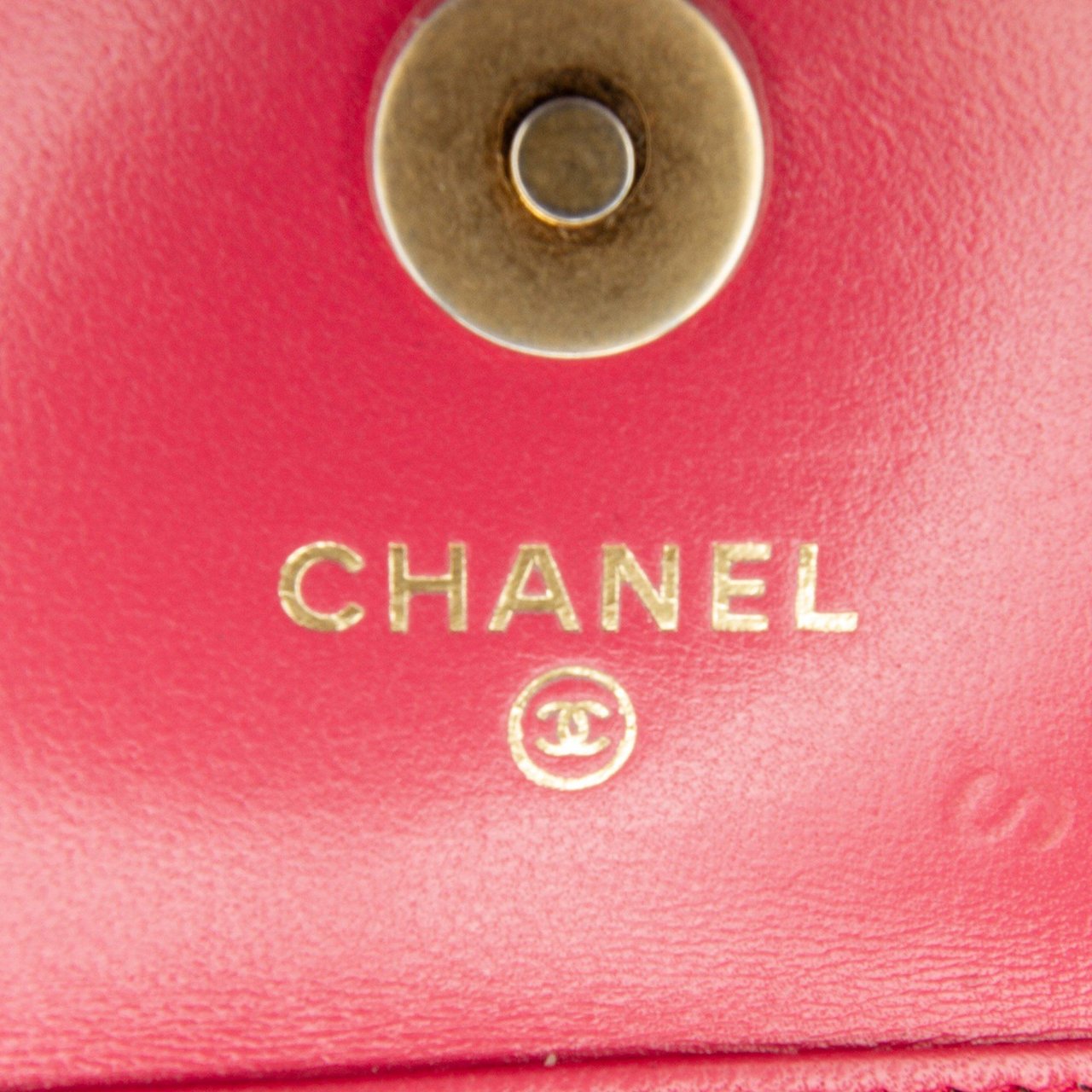 Chanel Mini CC Matelasse Pearl Crush Lambskin Crossbody Bag Roze