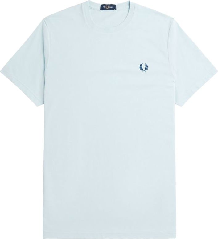 Fred Perry Fred Perry Laurel Wreath Graphic T-Shirt Ice/Midnight Blue Blauw