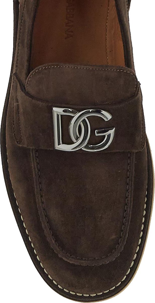Dolce & Gabbana Logo Loafer Bruin