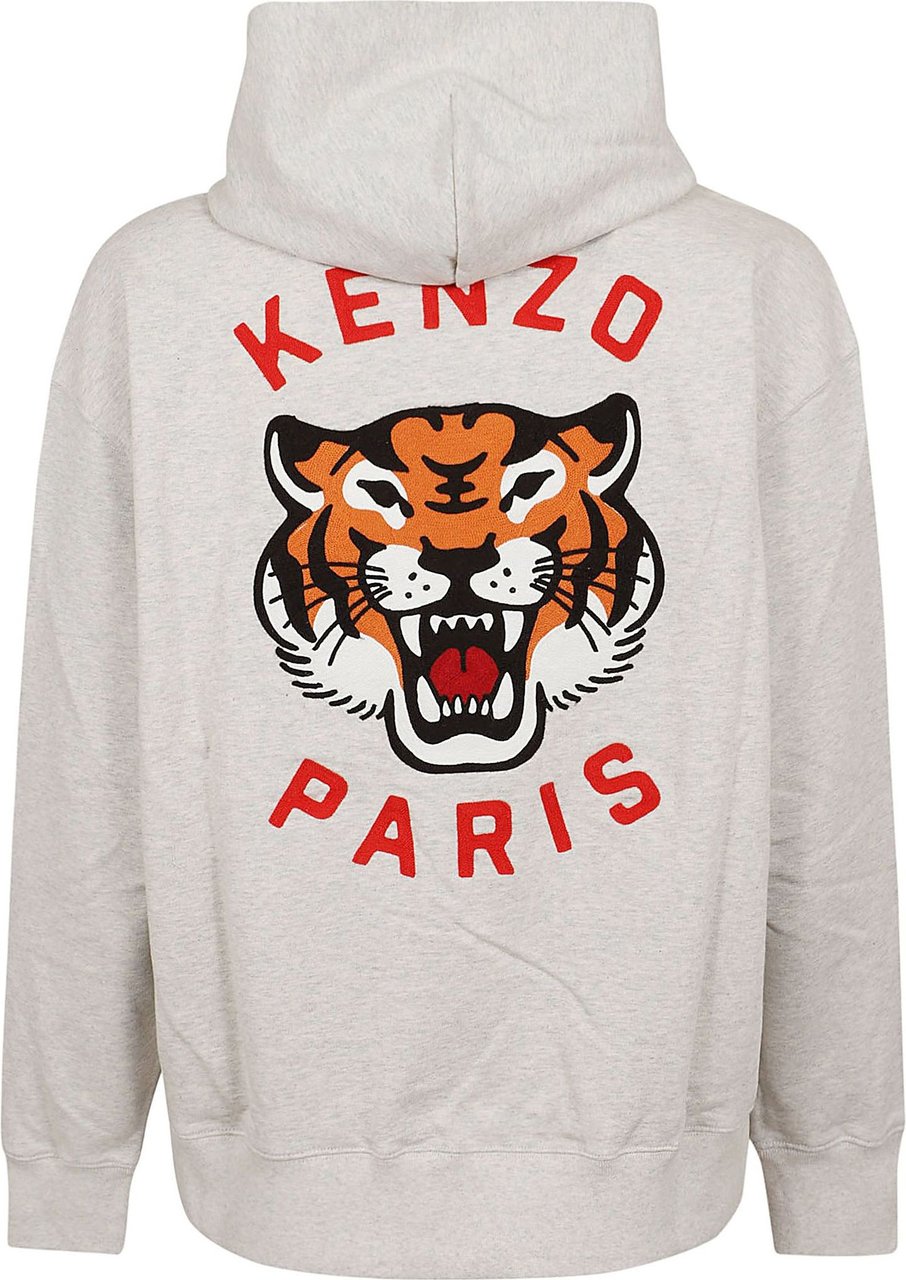 Kenzo lucky tiger oversize hoodie Grijs