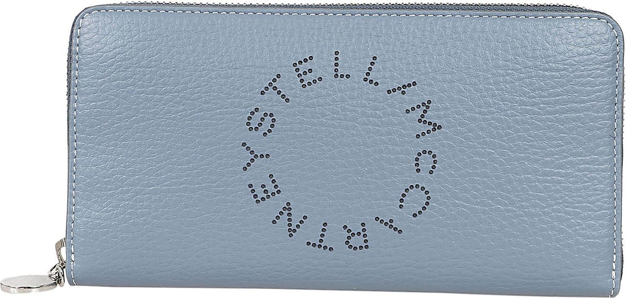 Stella McCartney zip wallet embossed grainy mat Grijs