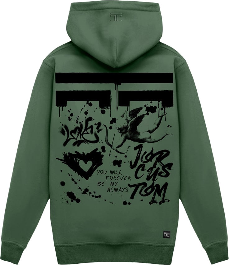 JORCUSTOM Forever Slim Fit Hoodie Green Groen