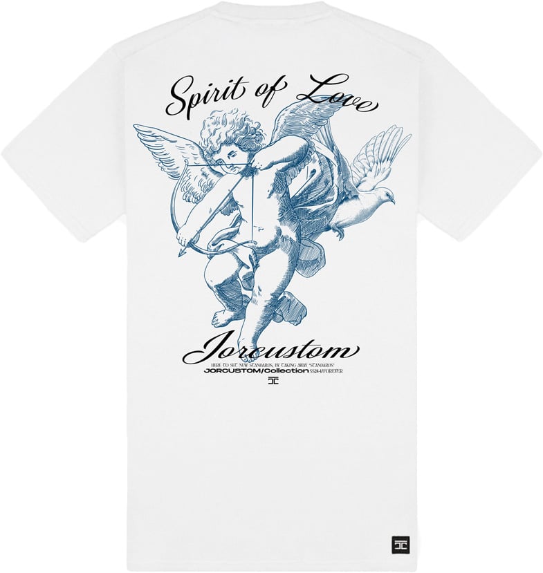 JORCUSTOM SpiritOfLove Slim Fit T-Shirt White Wit