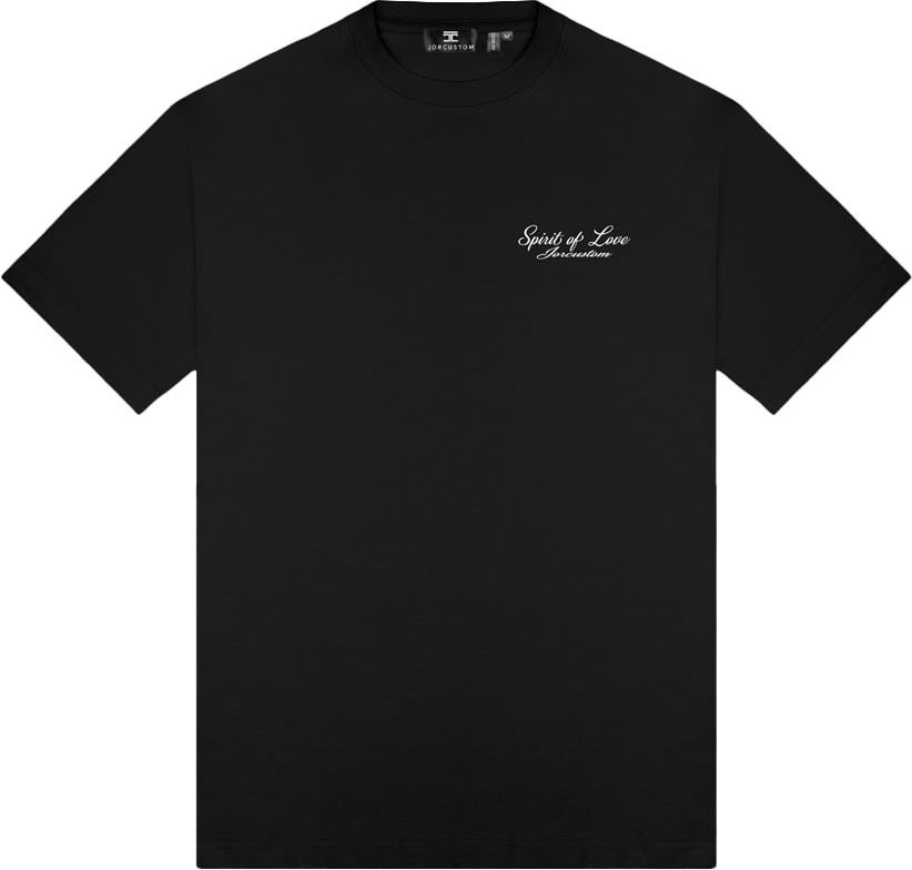 JORCUSTOM SpiritOfLov Loose Fit T-Shirt Black Zwart