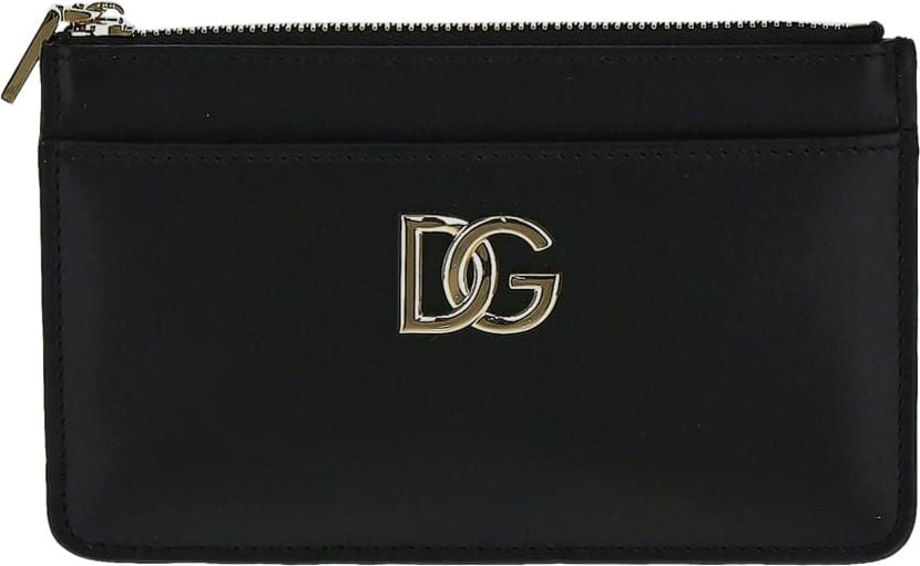 Dolce & Gabbana Leather Card Case Zwart