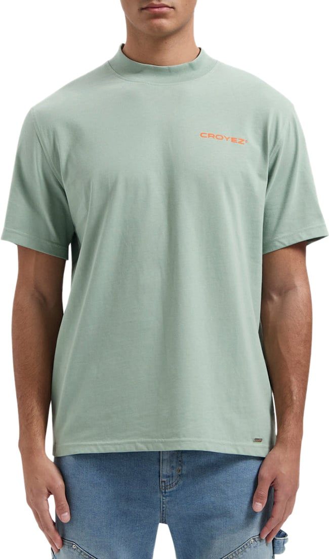 Croyez croyez family owned business t-shirt - green/orange Groen