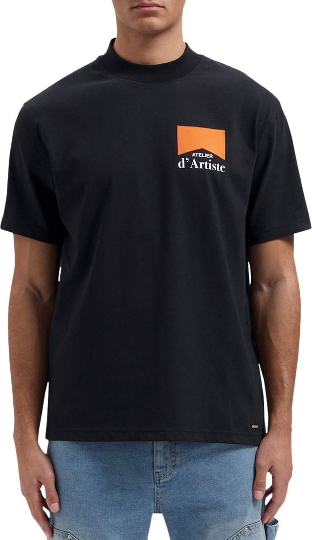 Croyez croyez fumes t-shirt - black/orange Zwart