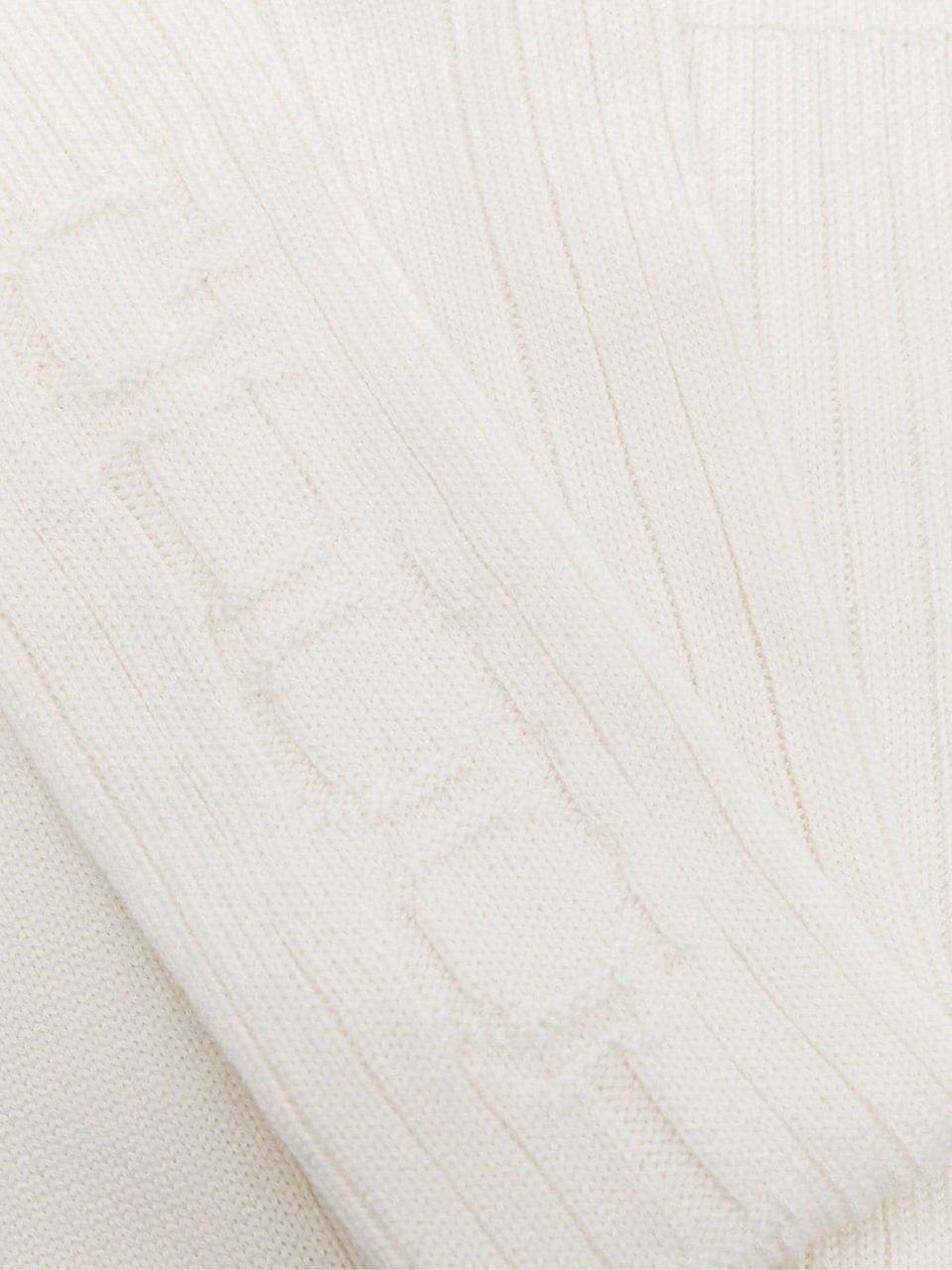 Gucci Knit Wool Silk Cashmere Logo Socks Wit