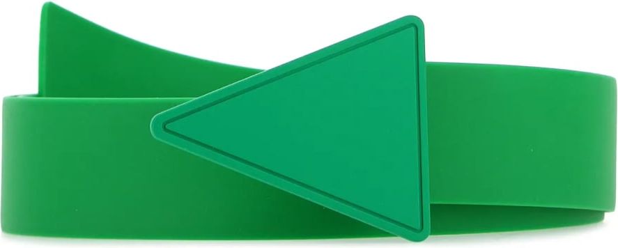 Bottega Veneta Triangle Patched Logo Buckle Belt Groen